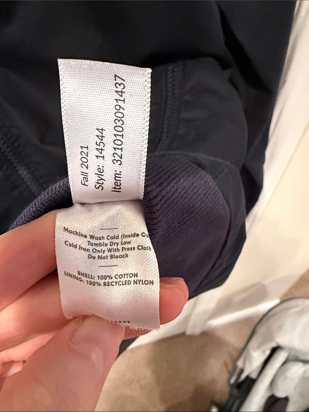 MARINE LAYER Men’s Dark Blue Cotton Bomber Jacket - Picture 3 of 4